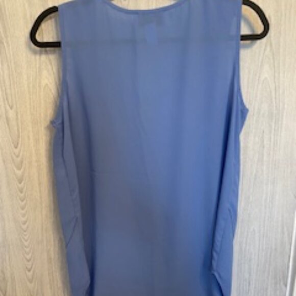 Joseph Ribkoff Chiffon Keyhole Neckline Double Layer Sleeveless Blouse Size 10 - Picture 9 of 9